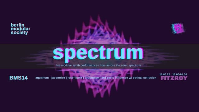 BMS14 flyer, listing Aquarium, Verónica Mota, JacqNoise w/ Dan Graveyard, Josef Kunz