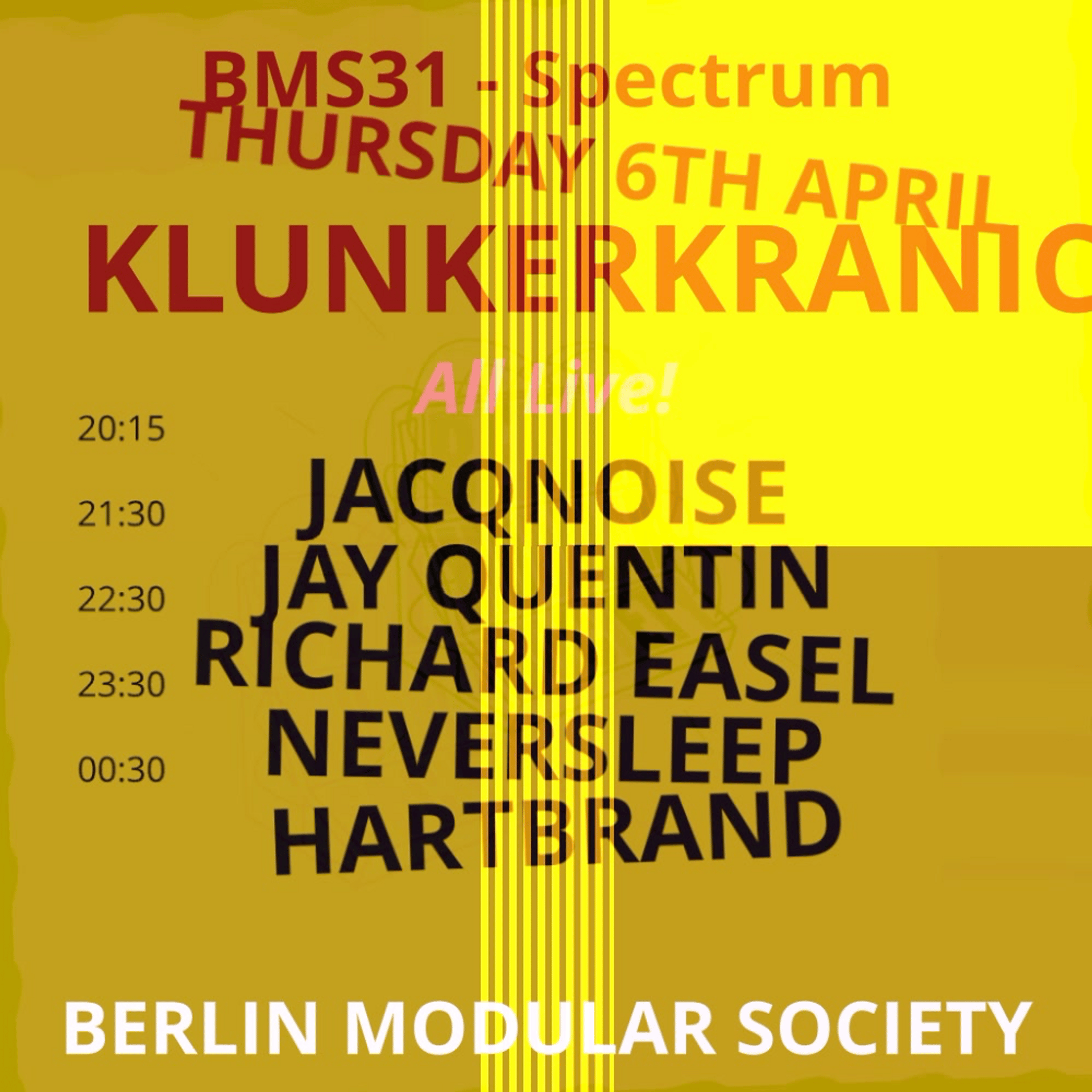 BMS31 running order